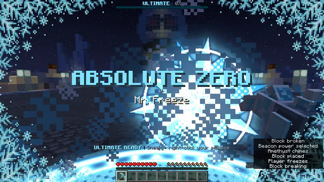 Mr. Freeze firing Absolute Zero over a Mine